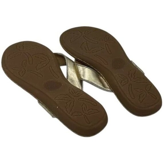 B.O.C. Born Concept Womens Sandals Size 9M Metallic Gold Cushioned Footbed Thong - Picture 3 of 6